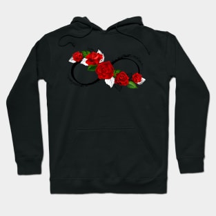 Infinity Symbol with Red Roses Hoodie